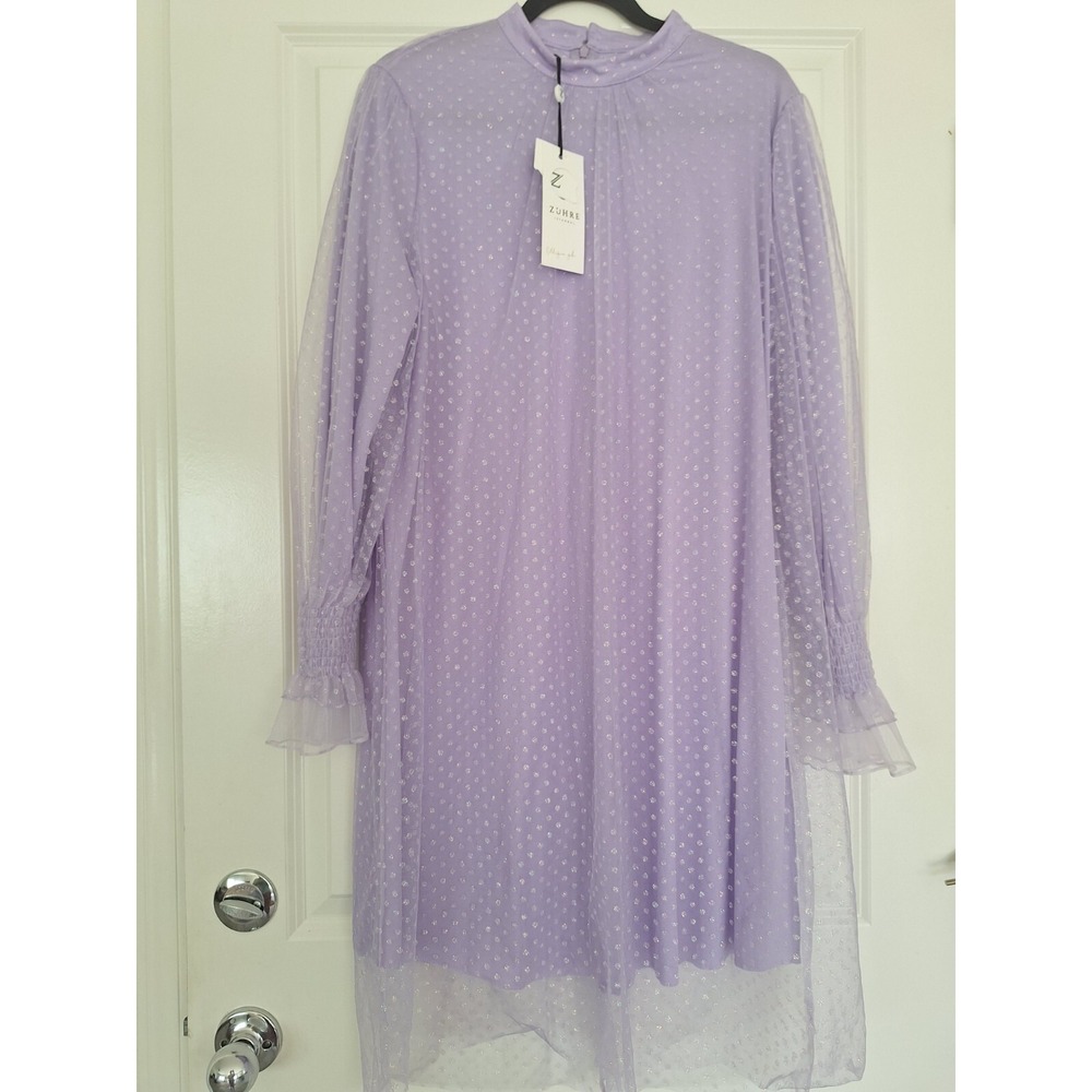 Zuhre purple midi dress size 46‎